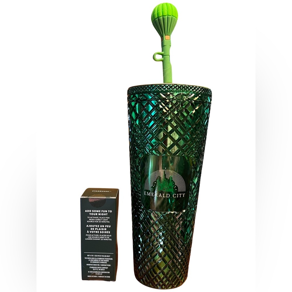 Starbucks NWT Wicked Emerald City Limited Edition Green Gemstone Cup & Keychain - Picture 3 of 15